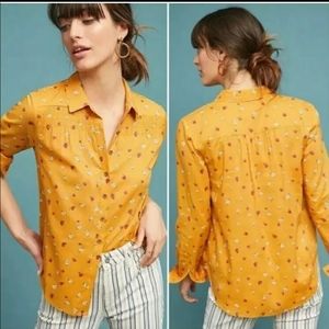 Maeve | Anthropologie Calico floral shirt sz 16
